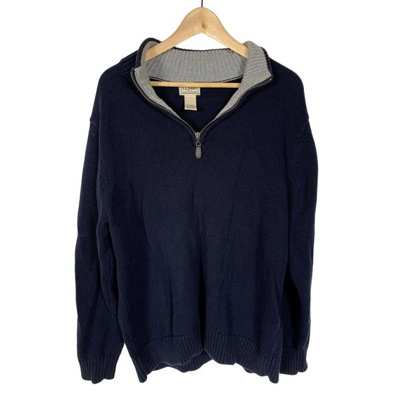 L.L. Bean Other - L.L. Bean Blue Zip Up Sweater Size Large